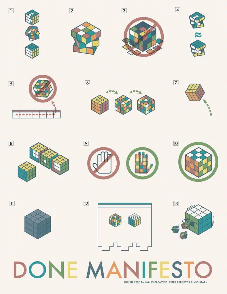 The cult of done Manifesto en français - le visuel
