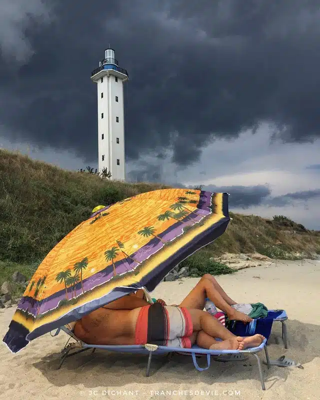 Ciel d'orage sur une plage en Bulgarie